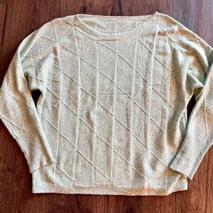 Women's Lightweight Crew Neck Pullover Sweater - Green - XL